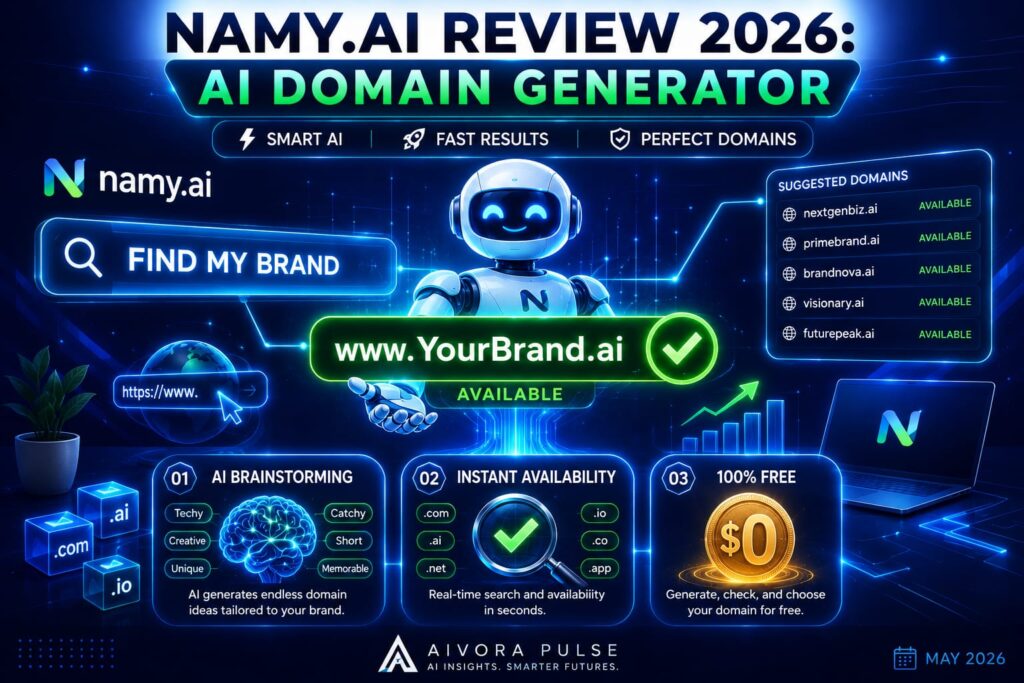 Namy.ai Review 2026: Brilliant AI Domain Name Generator