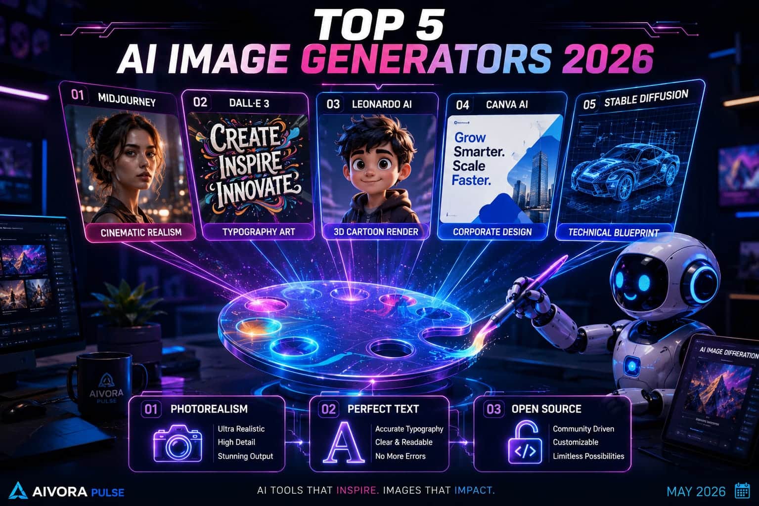 Top 5 image generator Ai tools