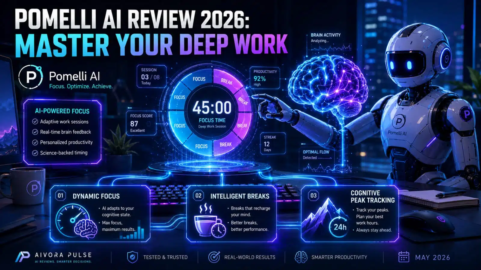 Pomelli AI autonomous productivity timer for deep work and cognitive focus management in 2026