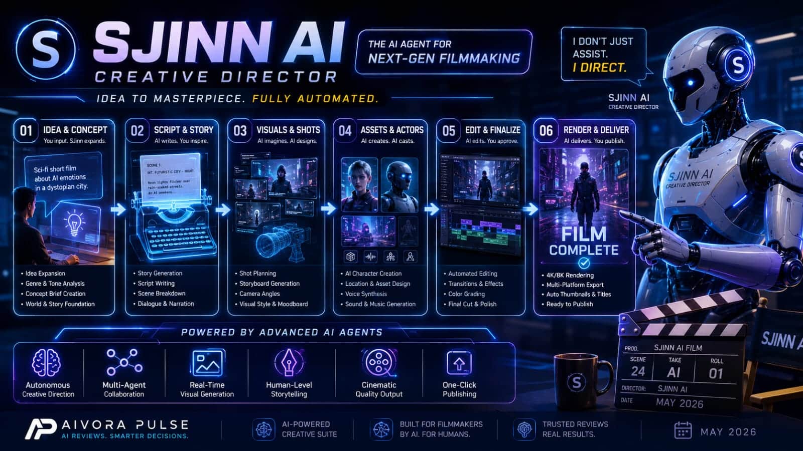 SJinn AI autonomous creative director platform for consistent AI video generation and cinematic filmmaking in 2026