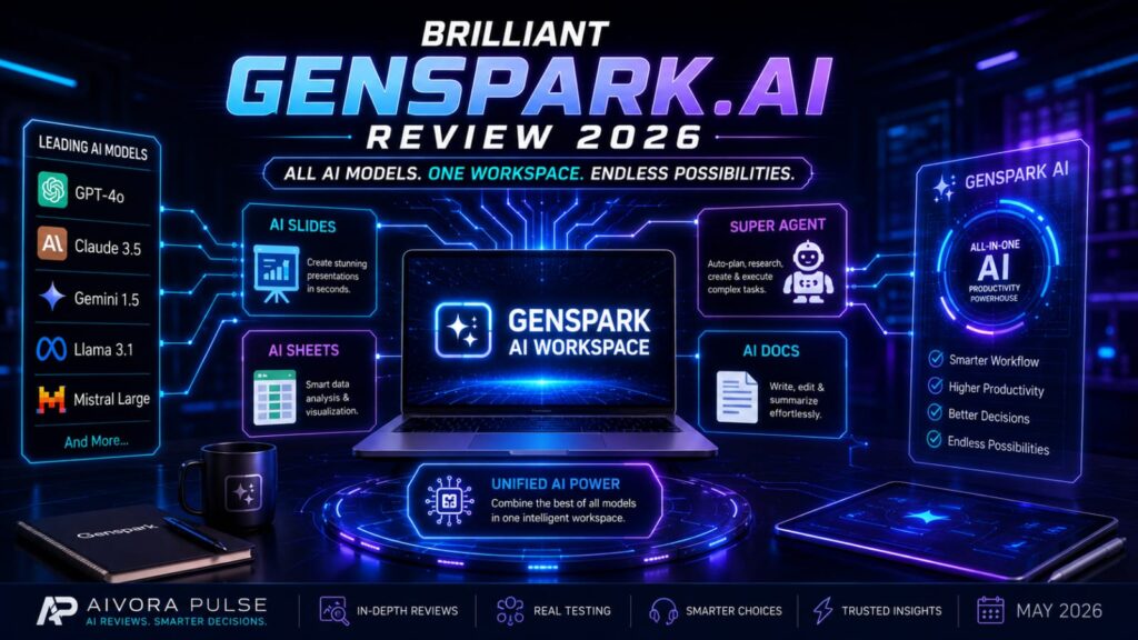 Genspark.ai all-in-one AI workspace and aggregator platform for autonomous research and content creation in 2026