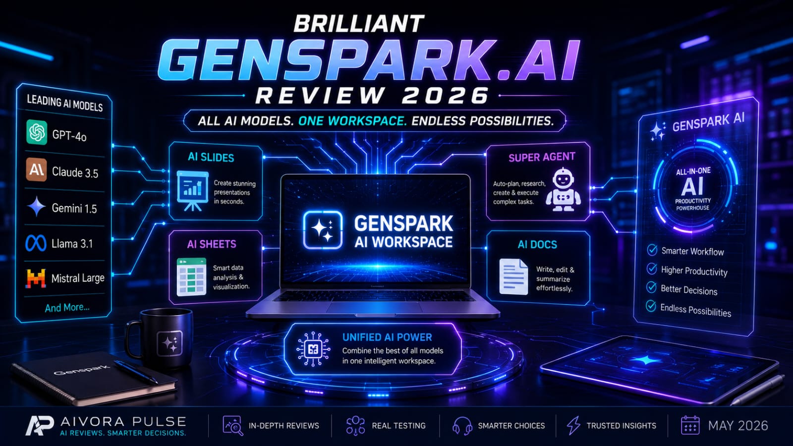 Genspark.ai all-in-one AI workspace and aggregator platform for autonomous research and content creation in 2026
