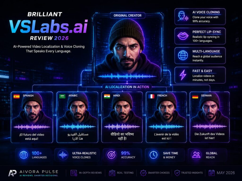 VSLabs.ai video translation and lip sync platform for global content localization in 2026