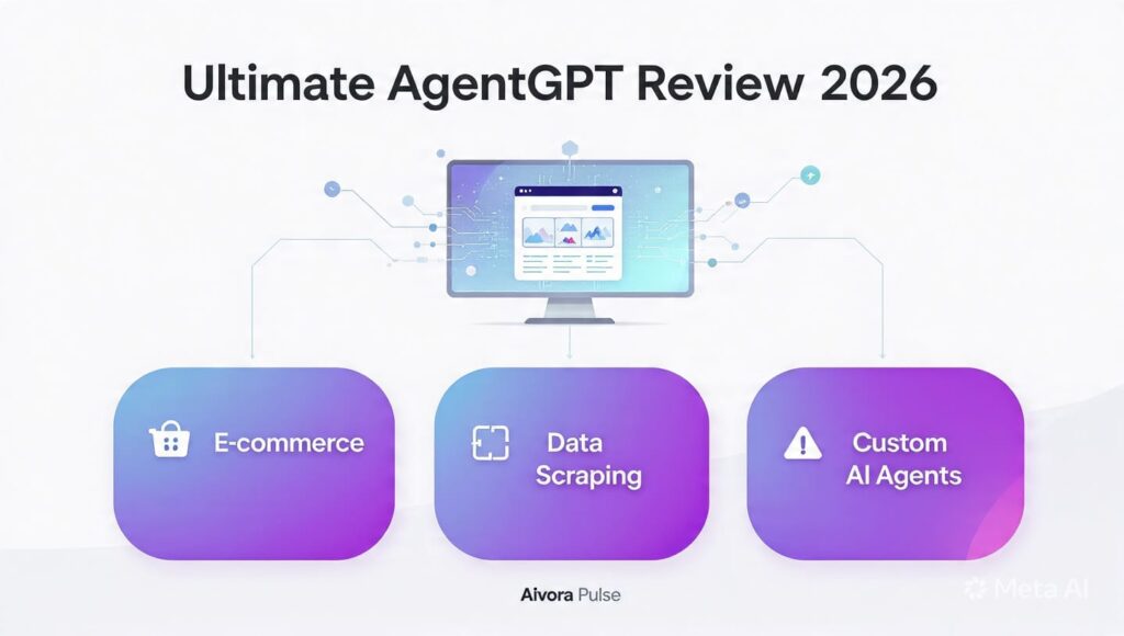 AgentGPT platform interface for building customizable AI agents to automate complex web tasks in 2026