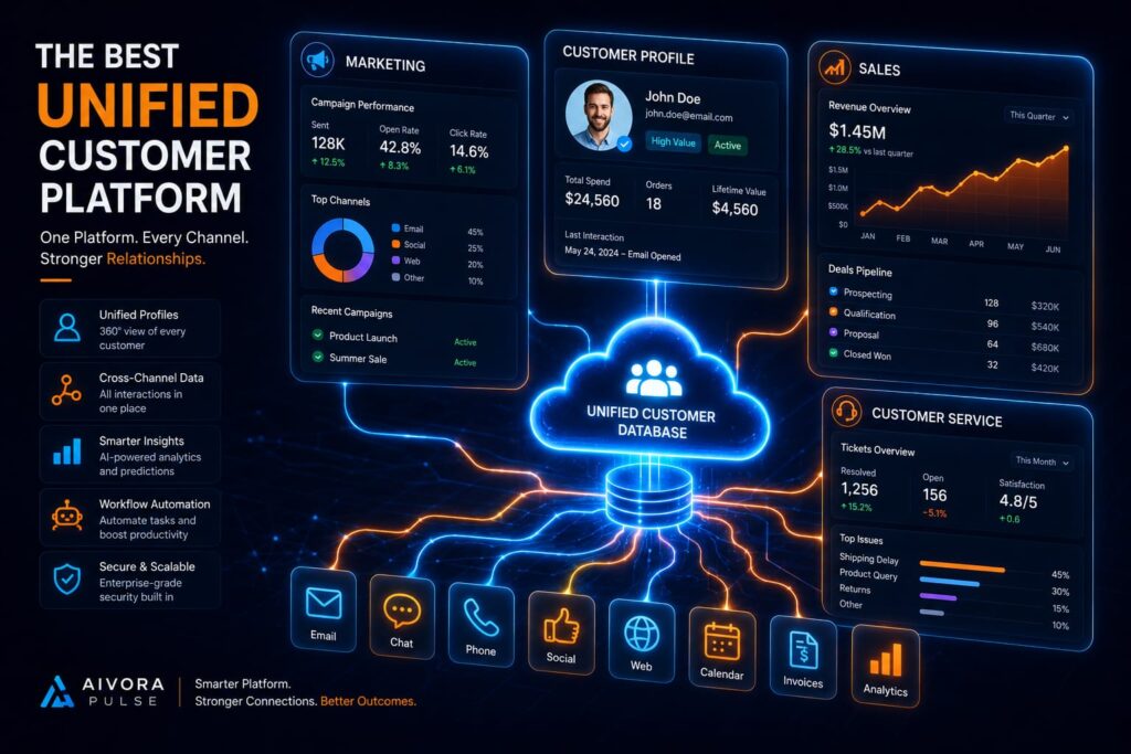 A modern digital dashboard displaying the Best AI CRM Software for automating sales pipelines in 2026.