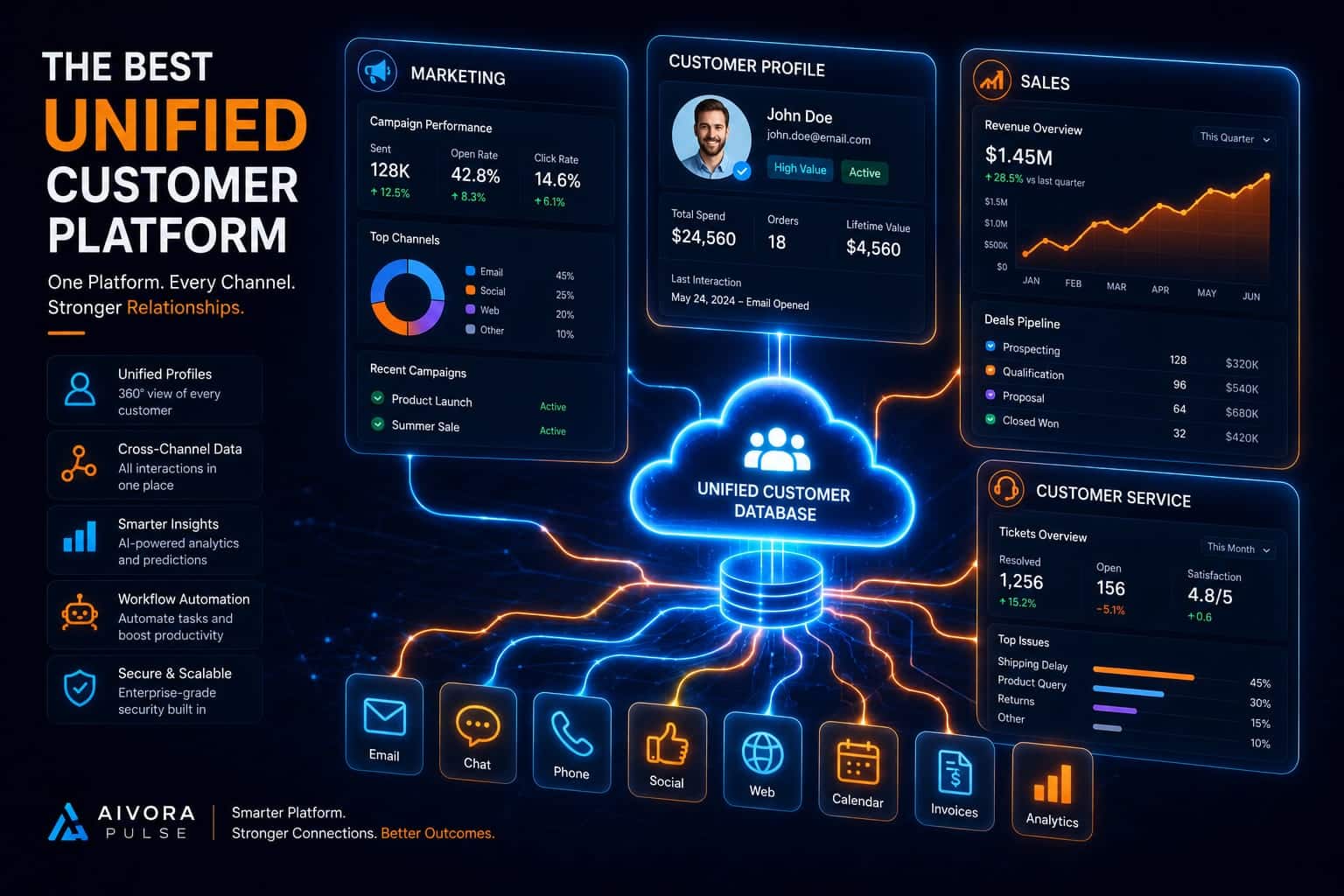 A modern digital dashboard displaying the Best AI CRM Software for automating sales pipelines in 2026.