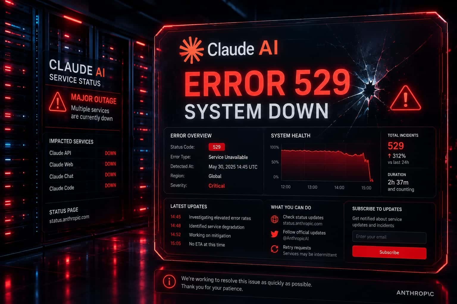Claude AI Down global outage and API errors