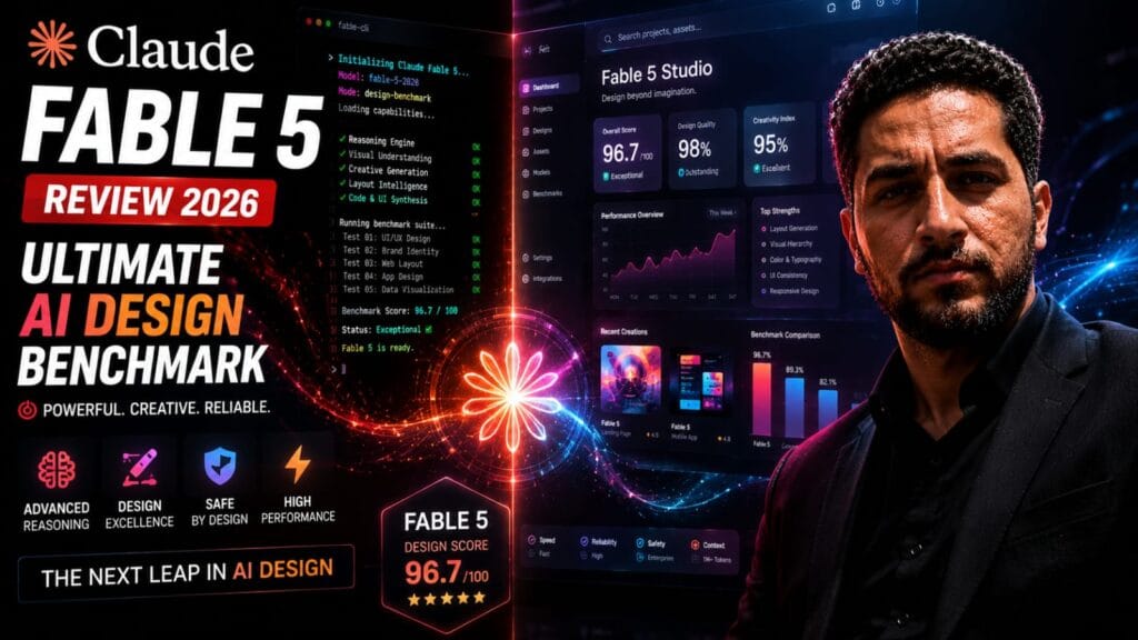 A conceptual visual dashboard showcasing our live Claude Fable 5 Review 2026