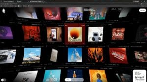 threejs-spherical-gallery-matrix-render Three.js spherical dimension canvas video library architecture executed by Claude Fable 5