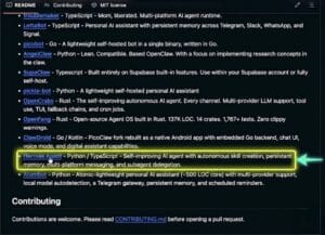The official self improving documentation window for Hermes Agent running autonomous AI Agents workflows.