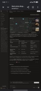 Perplexity AI vs Google Search: Conversational Perplexity dashboard showcasing a structured recommendation table with inline citations for Bangalore pizza places.