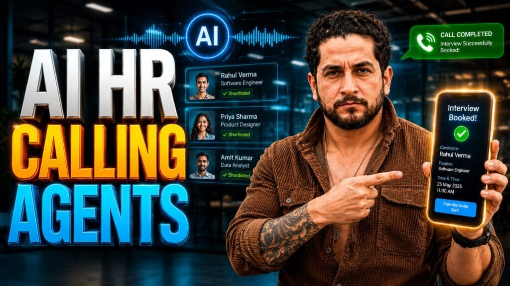 AI Calling Agent for Recruitment dashboard showing automated candidate phone screening and interview scheduling for HR teams in 2026.