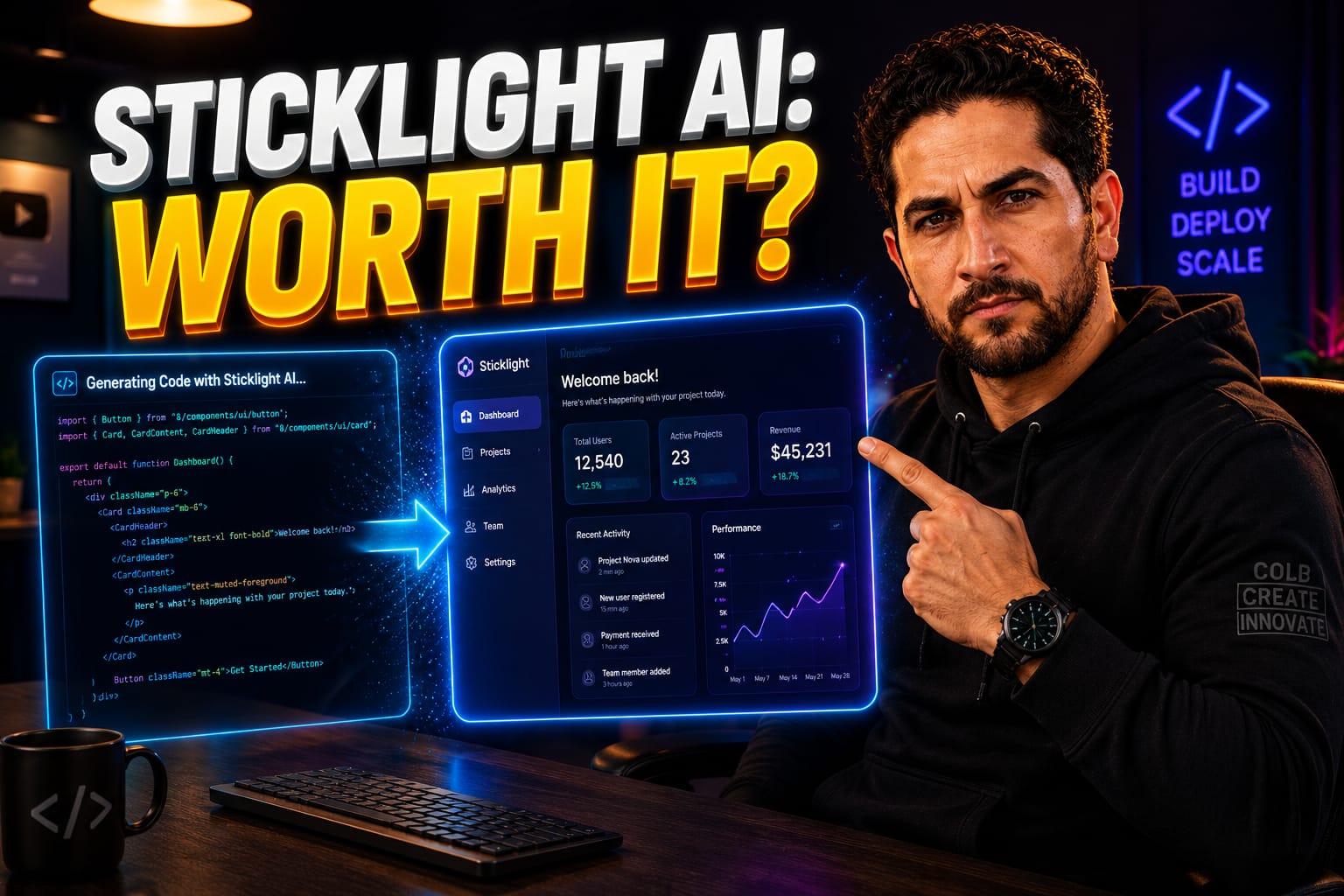 Sticklight AI review dashboard showing pricing plans