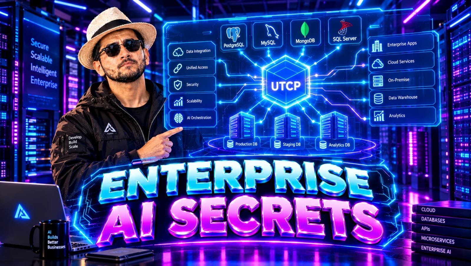 Bevel AI Review: Senior CTO evaluating an enterprise dashboard mapping autonomous agent deployment and UTCP API connections across a B2B SaaS architecture.
